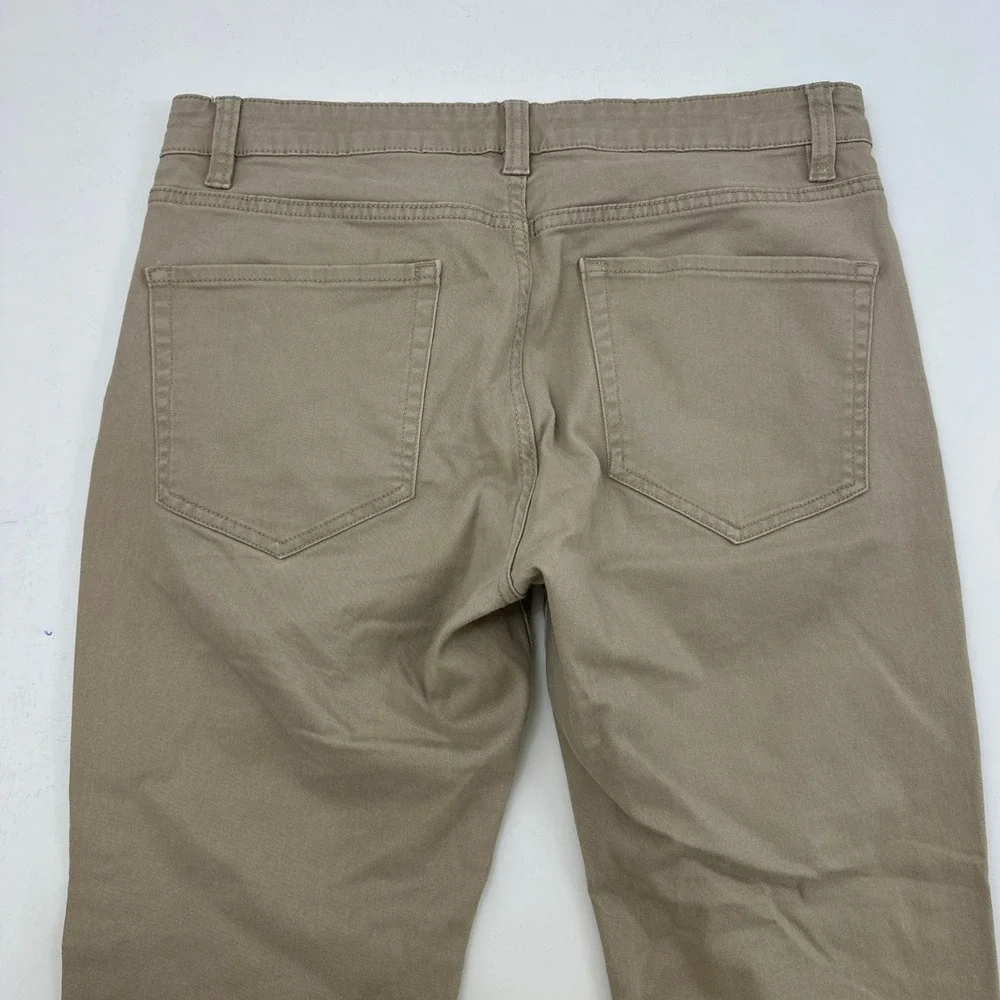Amazon Essentials Twill Pants Mens 32x28 Beige Slim Fit 5-Pocket Chino Trousers